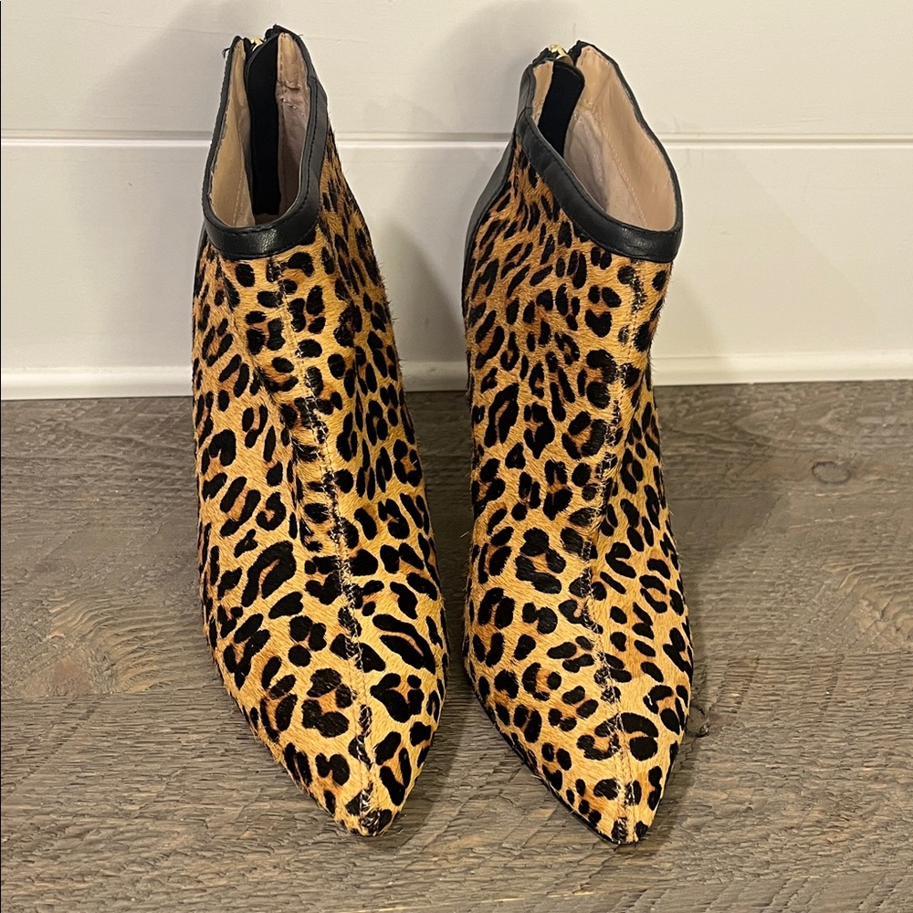 Adrienne Vittadini Nyla Leopard Print Stiletto Ankle Boot / Booties - Size 9.5 - Picture 7 of 10